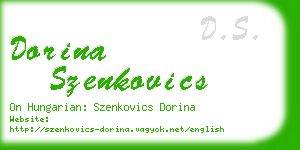 dorina szenkovics business card